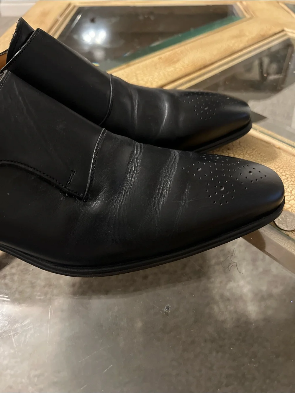 Mezlan Custom Monk Strap Classic Black Men's Leather Dress Shoes 8.5M